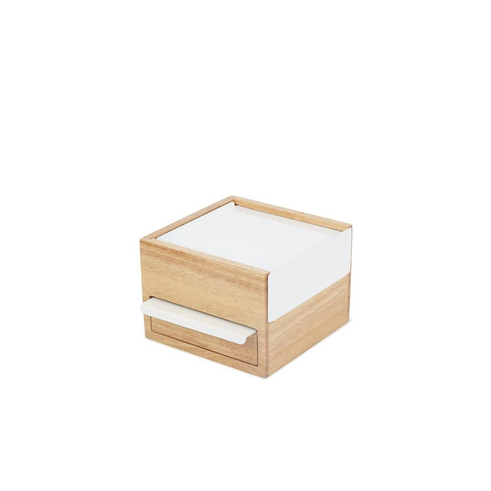 Umbra Stowit Mini Design Schmuckkasten moderne Schmuck Box mit Geheimfächern für Ringe Armbänder Uhren Halsketten Ohrringe und Accessoires