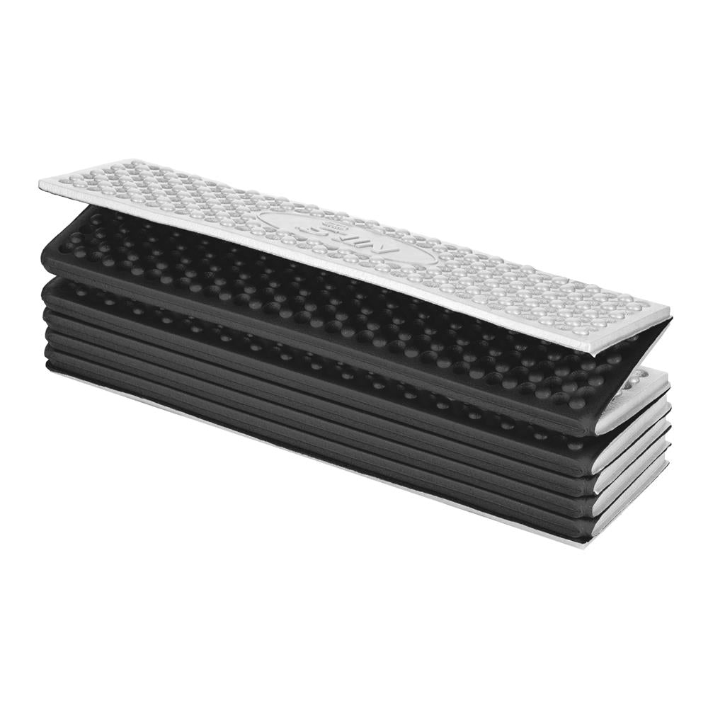 NILS CAMP Isomatte faltbar 195 cm in Schwarz - isolierende Matte für Outdoor, Trekking & Camping