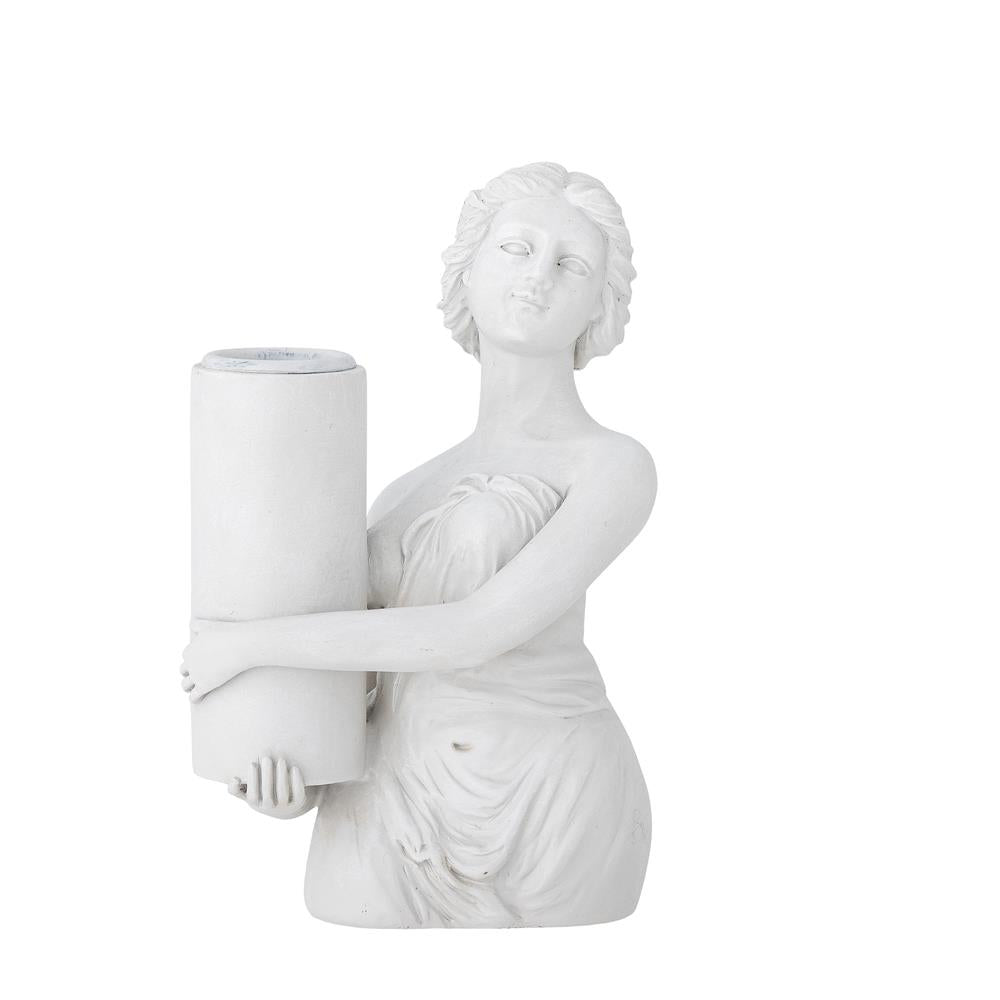 Bloomingville Medea Kerzenständer, Weiá, Polyresin L9,5xH14,5xW7 cm