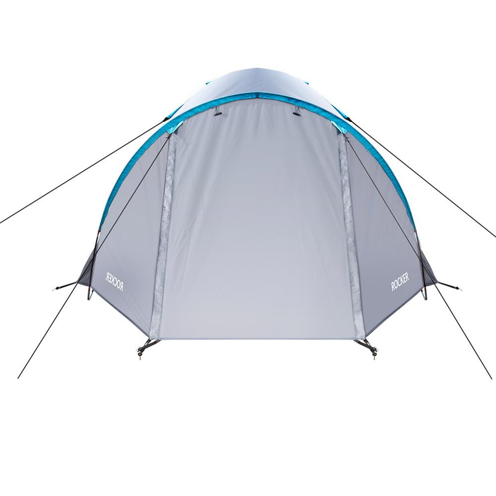 NILS CAMP Rocker Zelt für 3 Personen in Grau - Campingzelt mit Vorraum für Outdoor, Trekking & Camping
