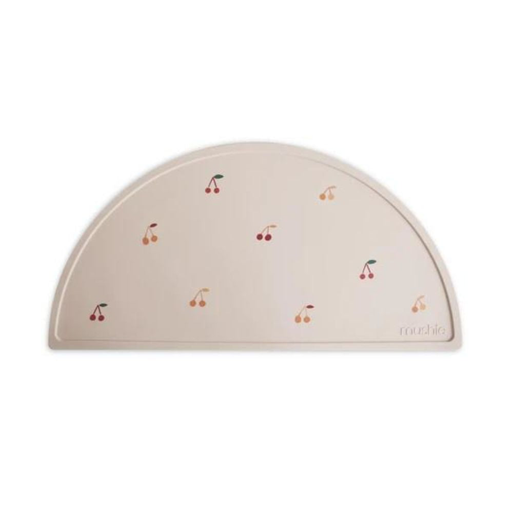 Mushie Silikon-Platzdeckchen, Cherries, Tischset, BPA-frei