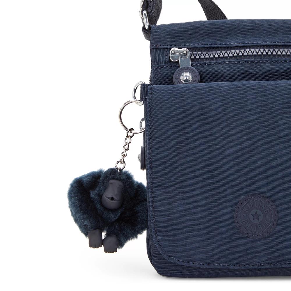 Kipling NEW ELDORADO, kleine Umhängetasche, Blue Bleu 2 (blau), kompakte Crossbody Tasche