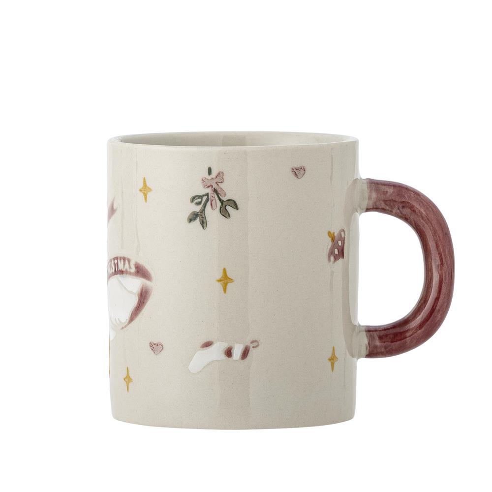 Bloomingville Mary Tasse Bunt Steingut 4er Set Weihnachtstassen 295 ml