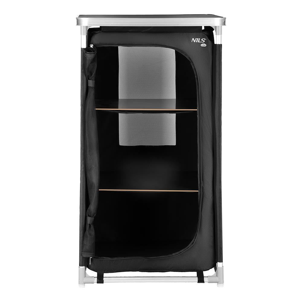 NILS CAMP Campingschrank mit Arbeitsplatte - faltbarer Outdoor Schrank für Camping & Reisen