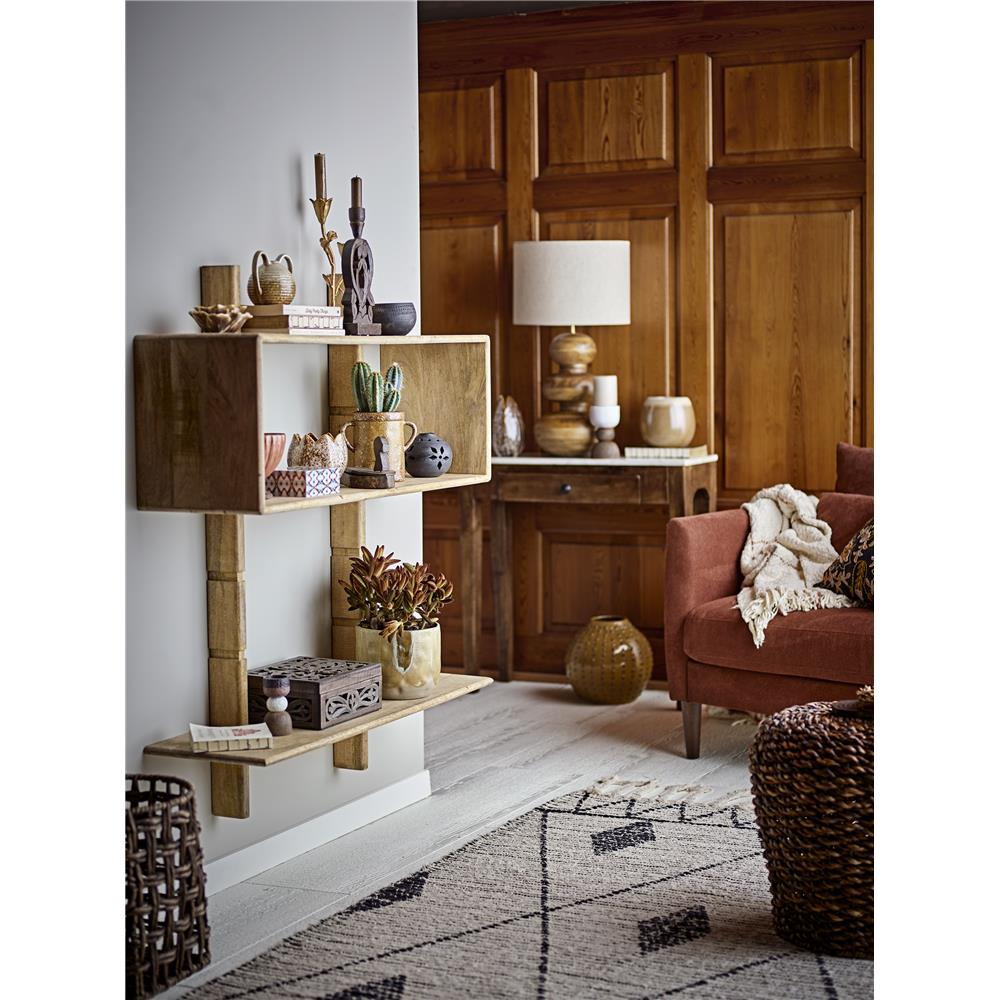 Bloomingville Bernie Kerzenständer, 2er Set, in Braun, aus Mangoholz, dänisches Design
