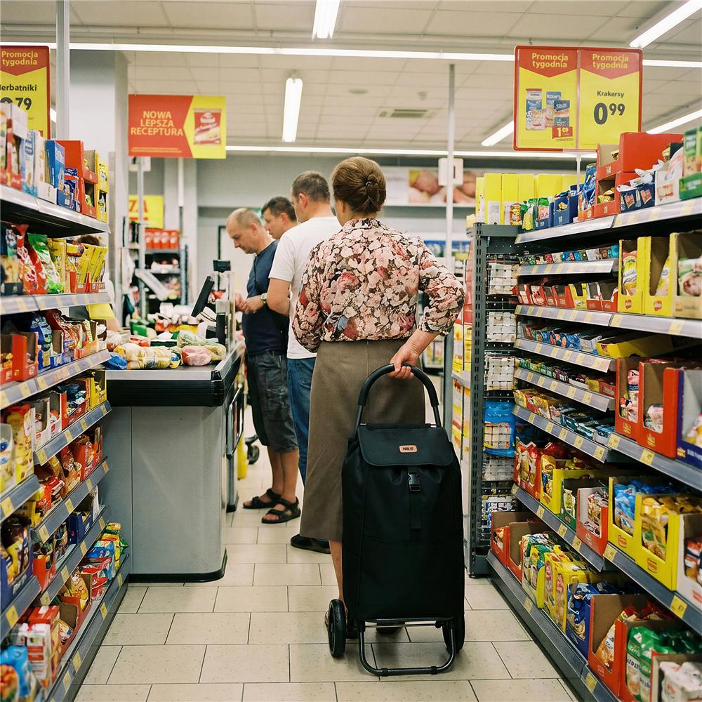 NILS CAMP Einkaufstrolley mit Sitz 40L klappbar für Einkauf Alltag Garten