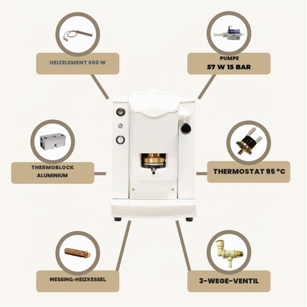 Faber Coffee Machines Slotplast Pure White ESE Pad Espressomaschine Padmaschine