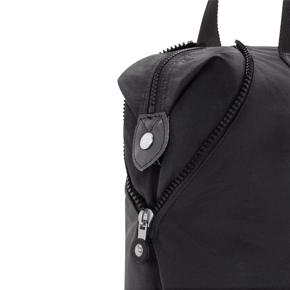 Kipling ART M, multifunktionale Tragetasche, Black Noir (schwarz), Reisetasche mit Trolleyhalterung