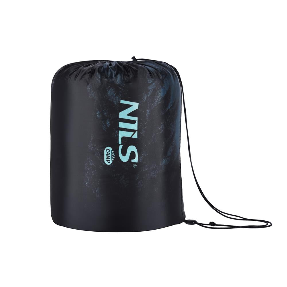 NILS CAMP Doppelschlafsack 3-in-1 mit Wolf-Motiv für Camping Reisen Outdoor warm