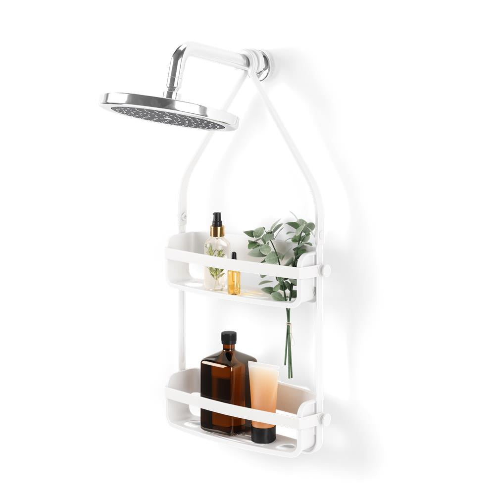 Umbra Flex Duschablage, Duschregal ohne Bohren, Duschcaddy, Duschdiener, in Weiß