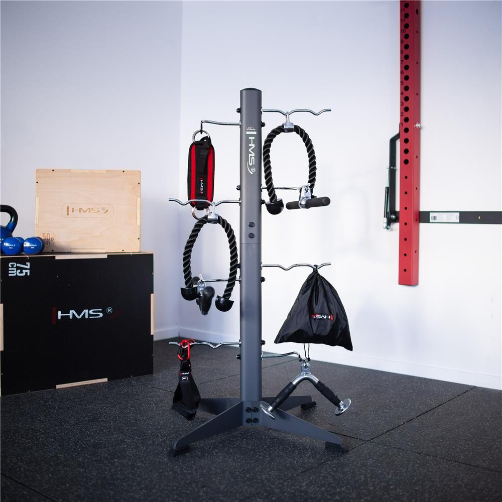 Zubehörständer mit 8 Haken Fitnessstudio Aufbewahrung | HMS STR33