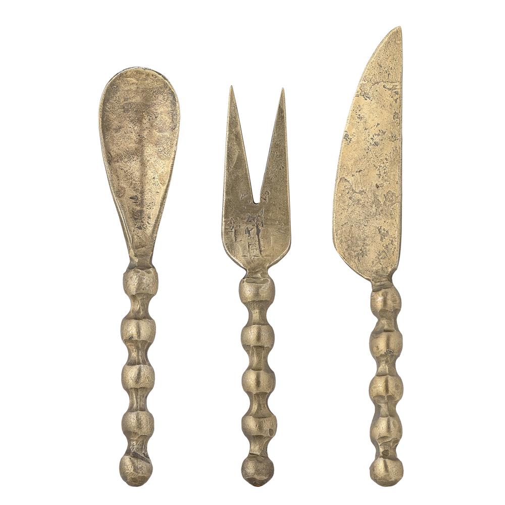 Bloomingville Haolin Käsemesser Set 3-teilig Messing Metall