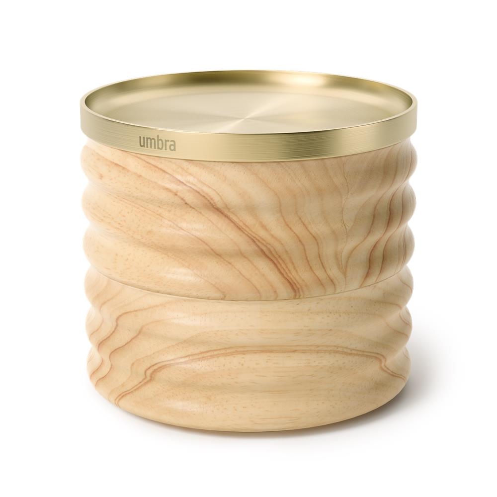 Umbra Tesora Aufbewahrungsbox aus Holz, 13cm, stapelbare Schmuckdose