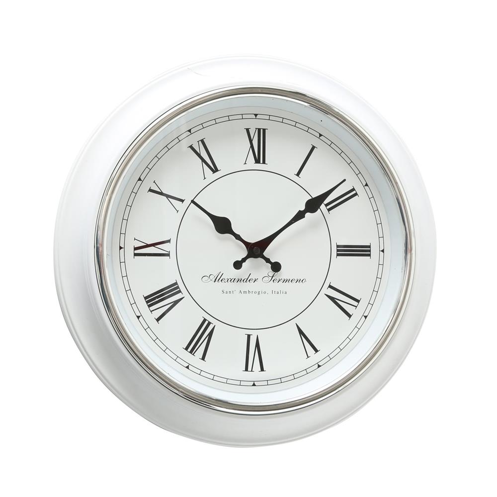 BOLTZE Wanduhr Yella Kunststoff Weiß Analog D40 cm Rund