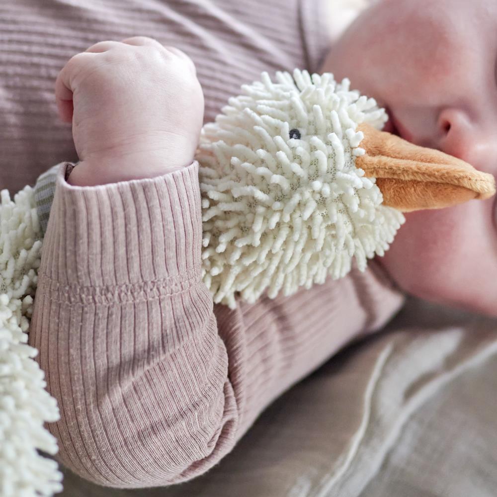 Bloomingville MINI Gaspard Plüschtier Gans weiß Kuscheltier ab Geburt
