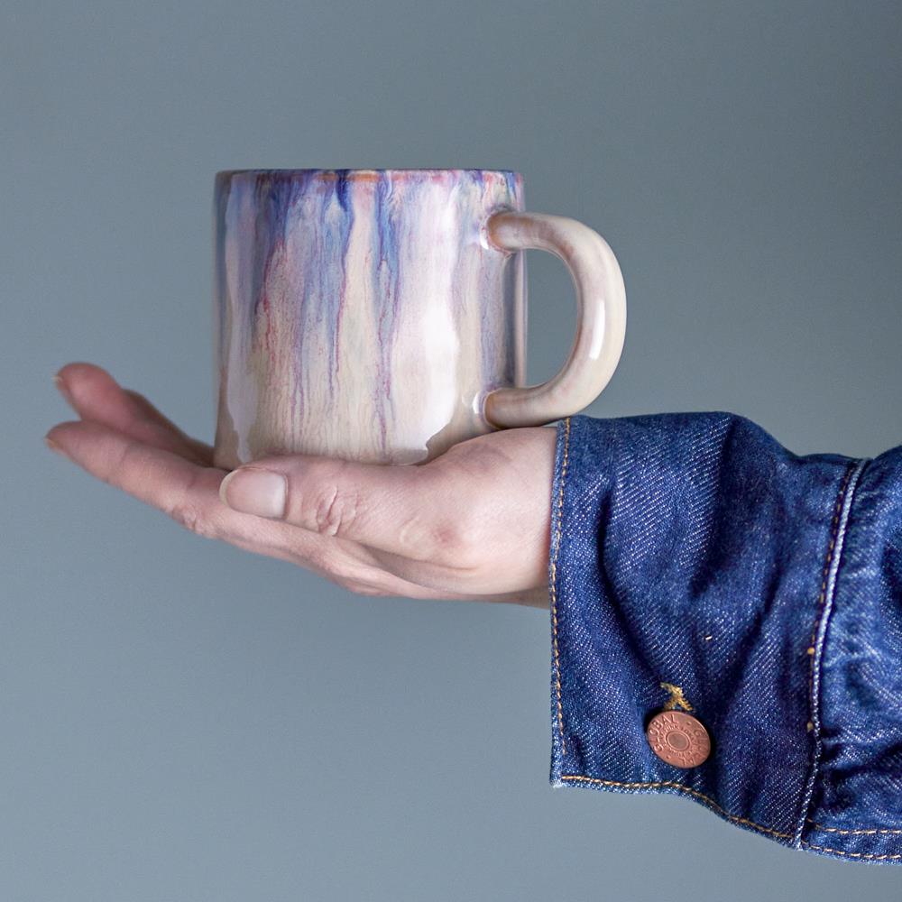 Bloomingville Amalia Tasse Blau Steingut 250ml