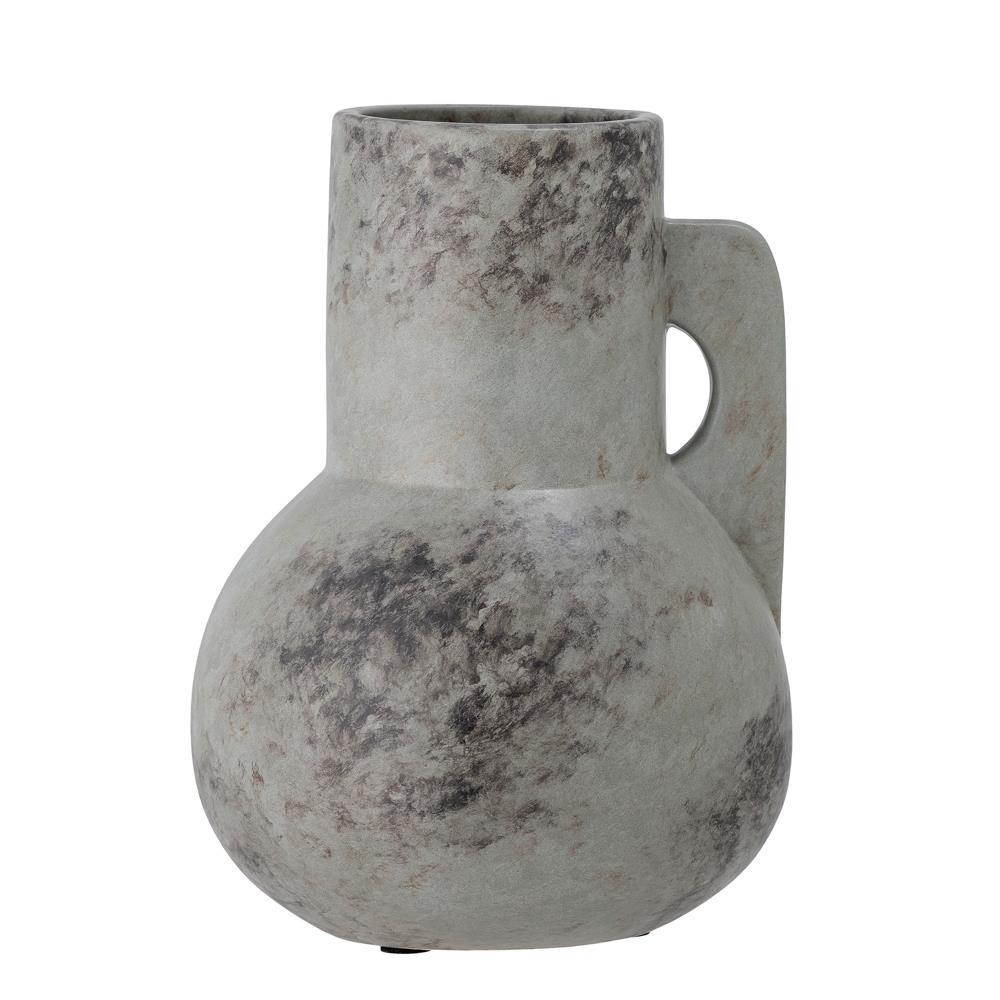 Bloomingville Tias Vase grau aus Keramik – dekorative Vase für Wohnzimmer & Tischdeko