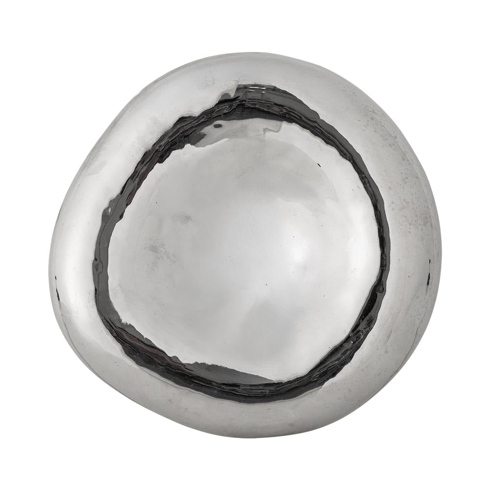 Bloomingville Shine Schale Silber Steingut D18xH6 cm – moderne Dekoschale