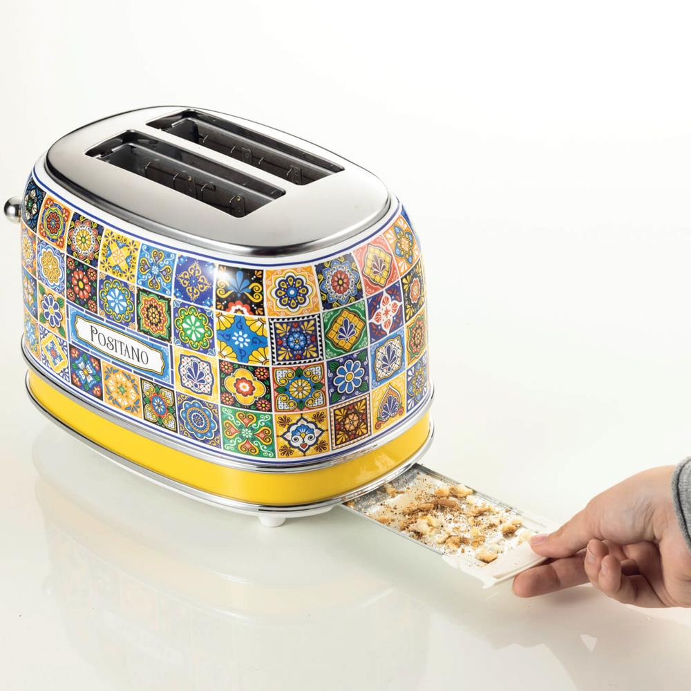 Ariete Positano Toaster, Mediterranes Design, 2-Scheiben-Toaster mit 6 Bräunungsstufen