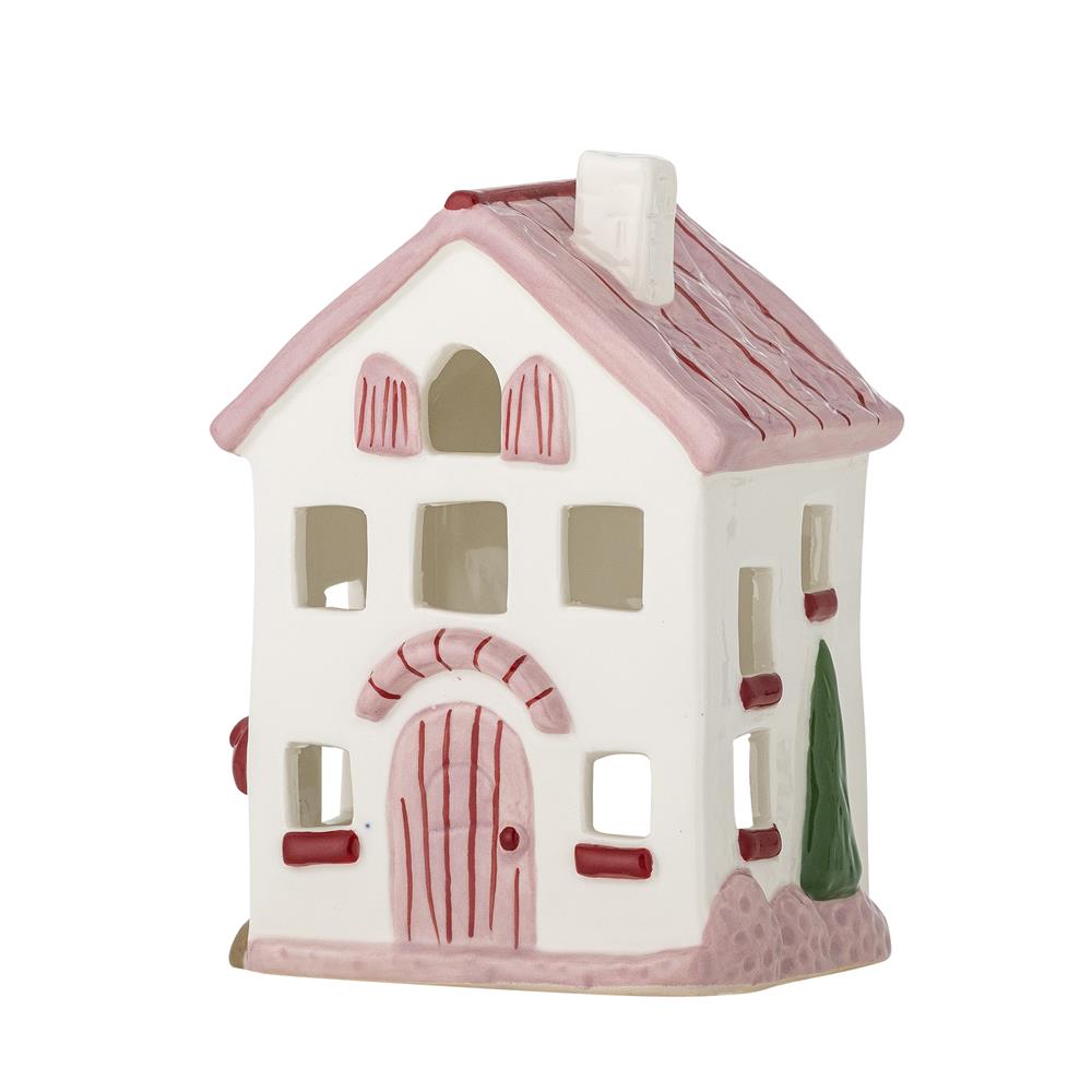 Bloomingville Shirly Teelichthalter Haus Bunt Steingut Weihnachtsdeko