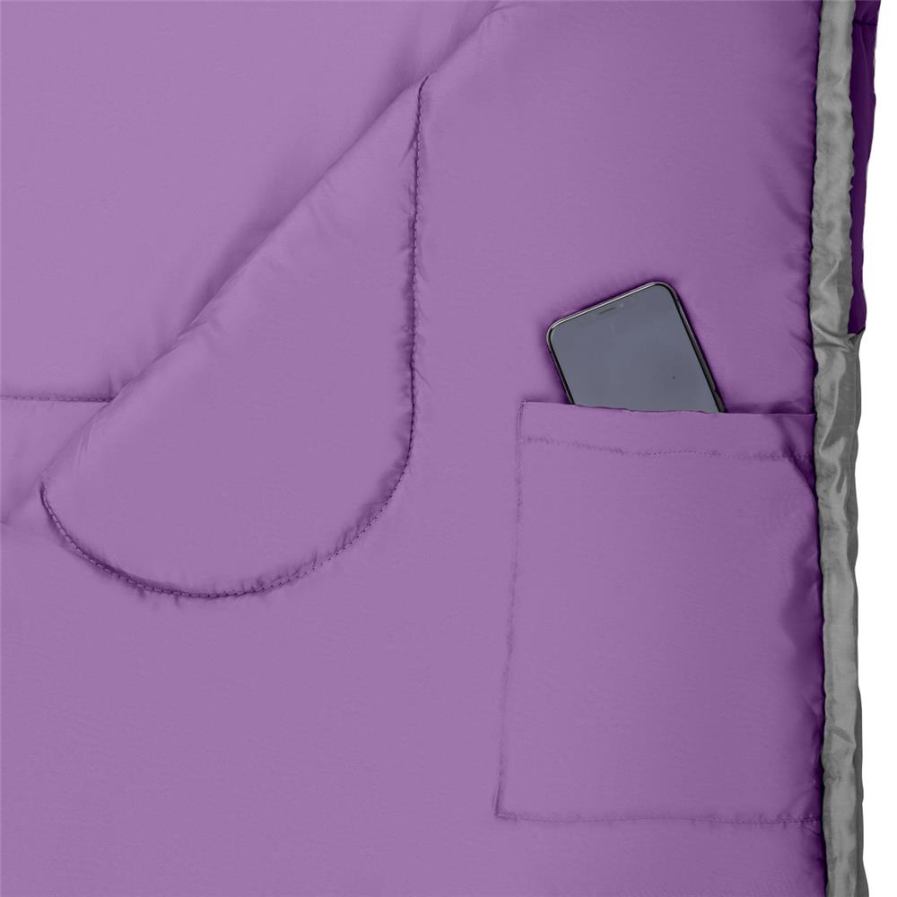 NILS CAMP Schlafsack Größe M Grau-Violett - Mumienschlafsack für Outdoor, Trekking & Camping