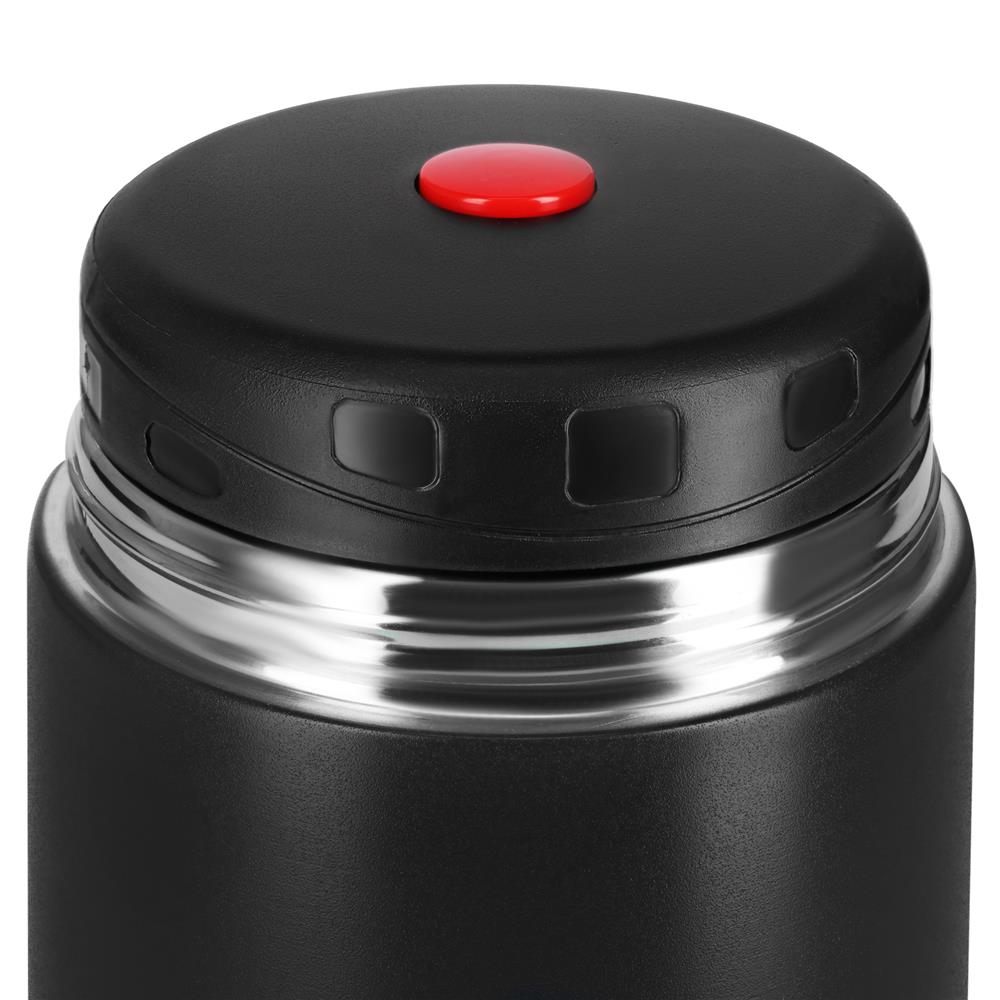 NILS CAMP Thermobehälter 1L Edelstahl schwarz Lunchbox für Essen warm kalt