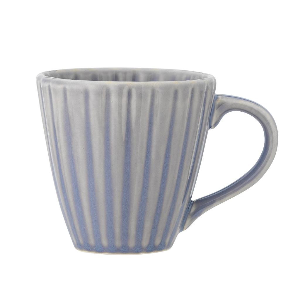 Bloomingville Latina Becher, Blau, Steingut, 220 ml, Tasse, dänisches Design