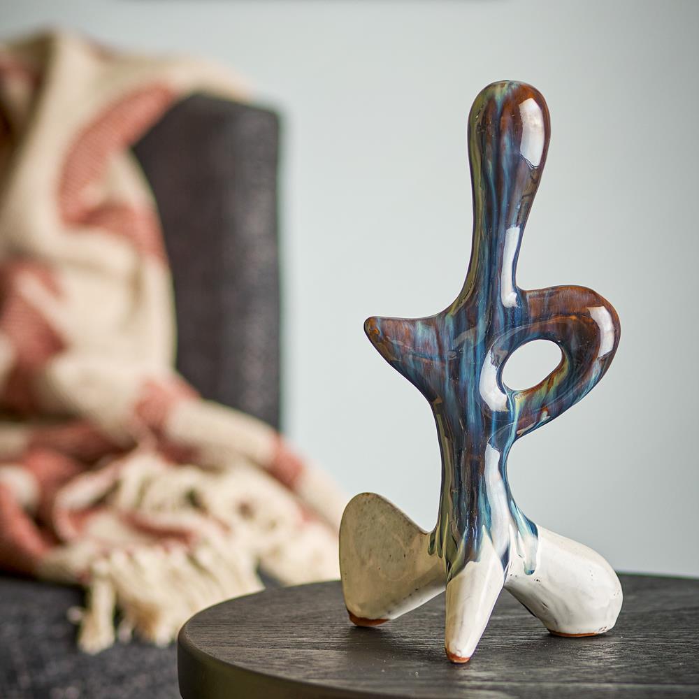 Bloomingville Harlan Deko Figur Blau Steingut 30 cm