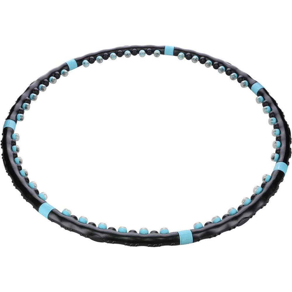 Hula Hoop Reifen 98 cm mit Massagenoppen und Magneten Schwarz/Blau | HMS HHP006