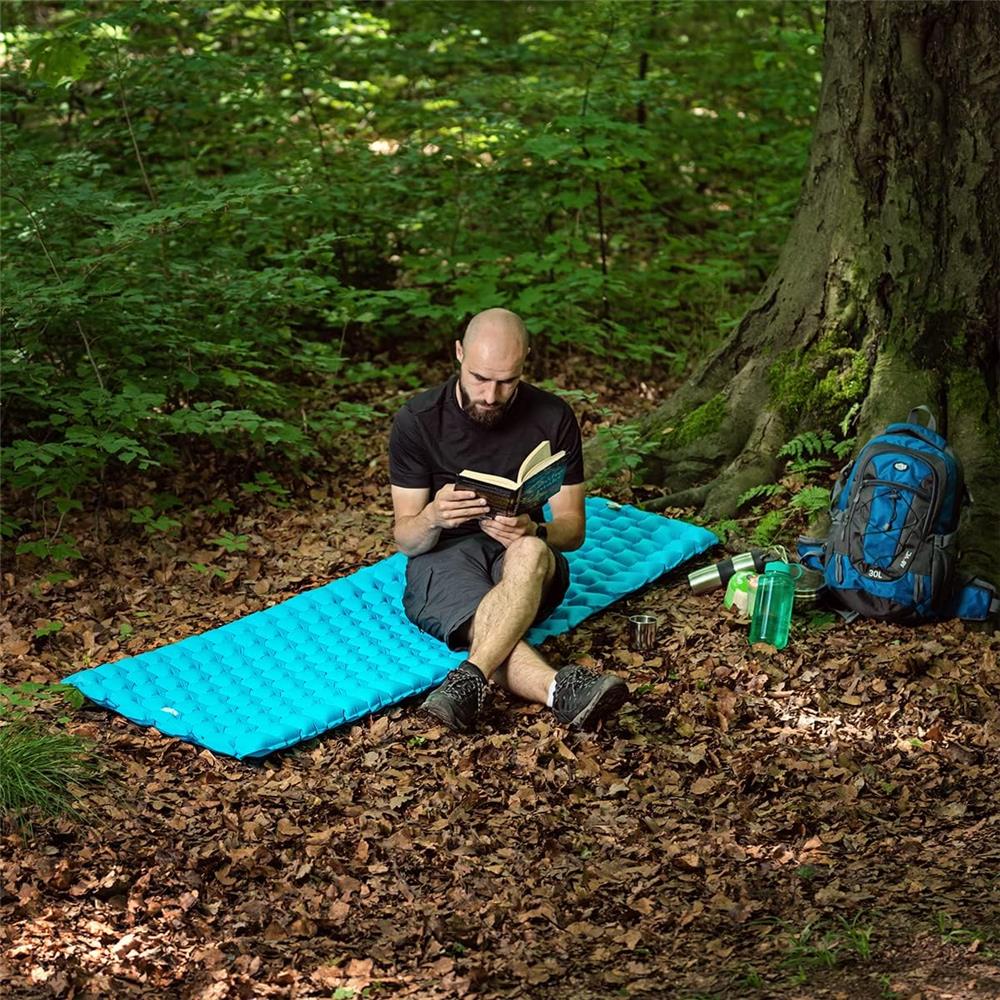 NILS CAMP Campingmatte extra lang 240 cm in blau für Camping Trekking Outdoor leicht