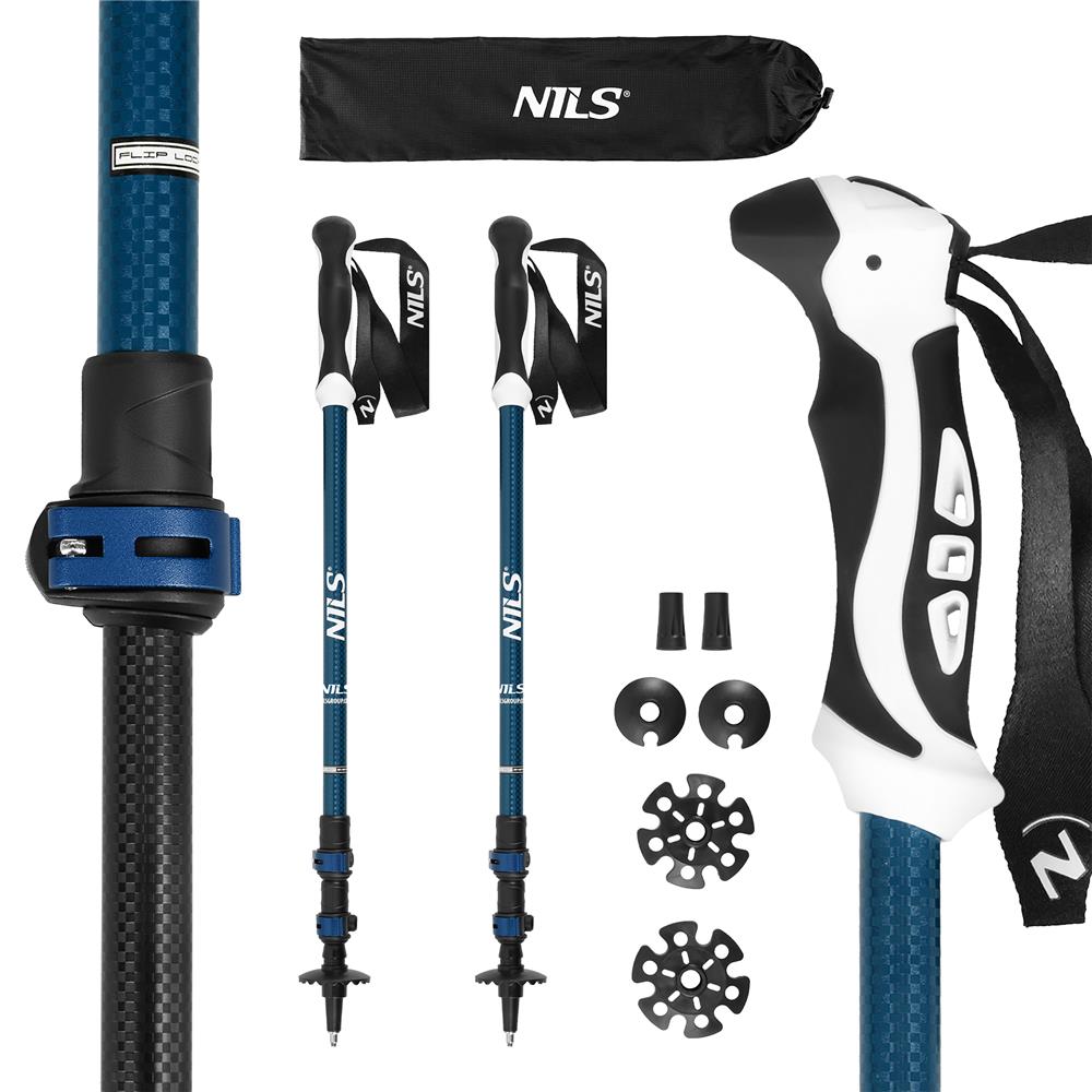 Trekkingstöcke Aluminium Wanderstöcke Blau | NILS TK8601