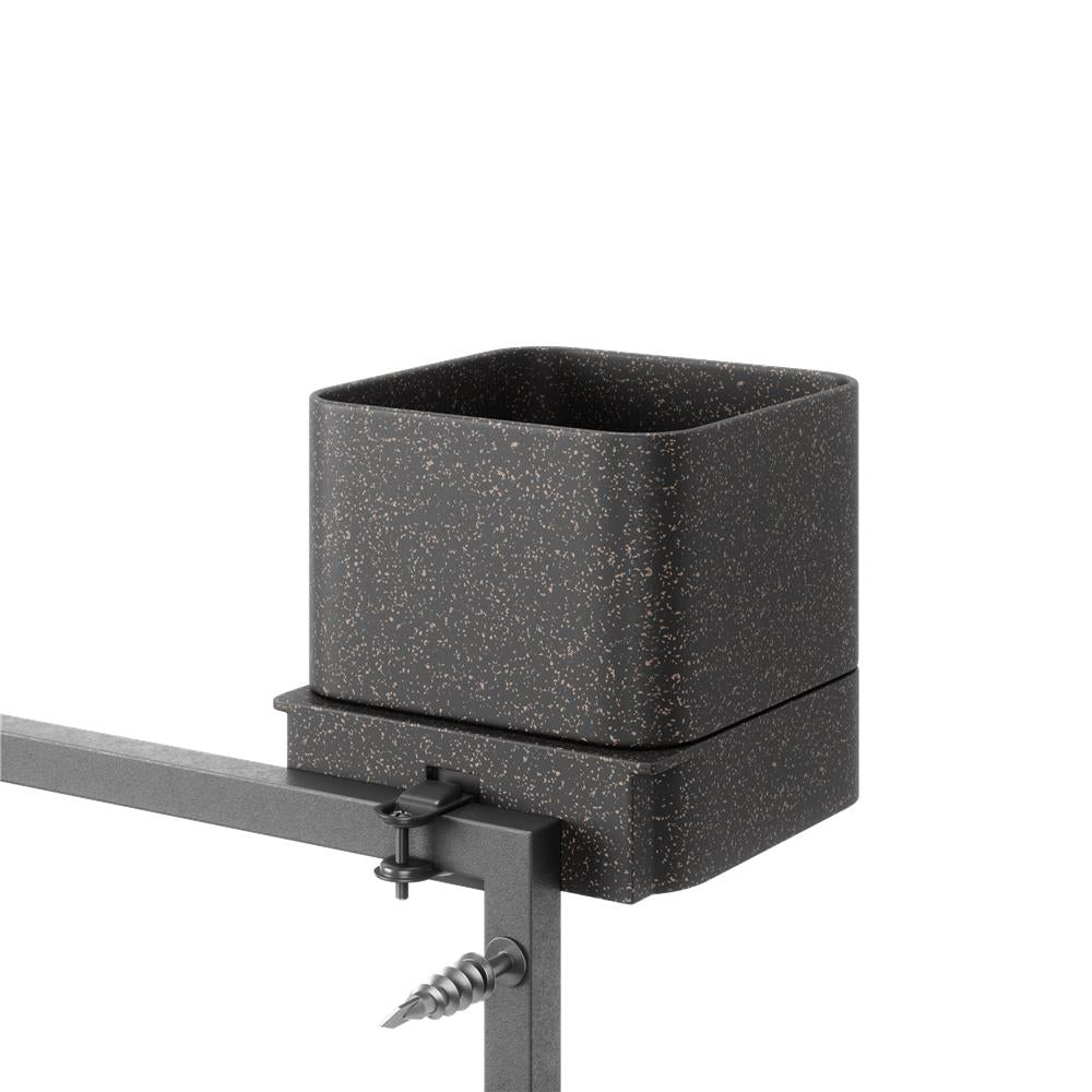 Umbra Cubiko Wandpflanzkasten mit 4 Pflanztöpfen, vertikale/horizontale Ausrichtung, in Schwarz