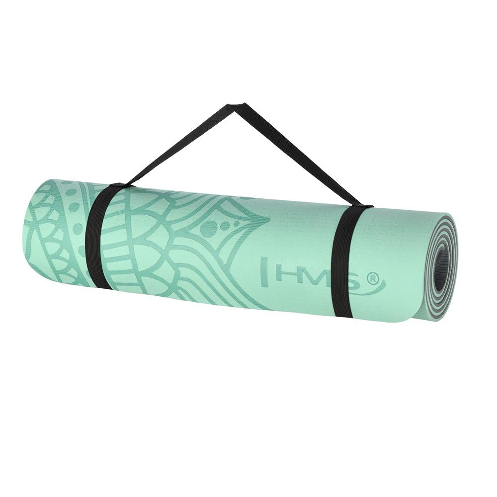 Yogamatte 183 x 61 x 0,8 cm Fitnessmatte Mint Gymnastikmatte rutschfest | HMS YM10