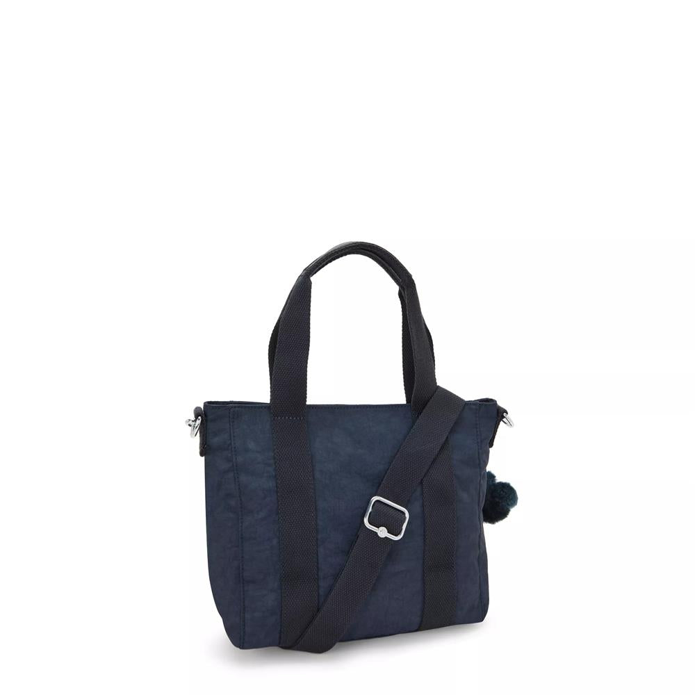 Kipling ASSENI MINI, Mini Tote Bag, Blue Bleu 2 (blau), kleine Handtasche mit Schultergurt