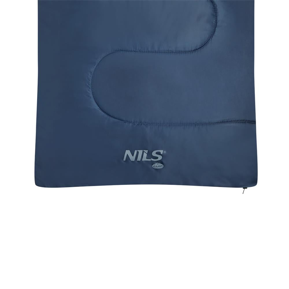 NILS CAMP Schlafsack Größe L Dunkelblau-Grau - leichter Sommerschlafsack für Camping, Reisen & Outdoor