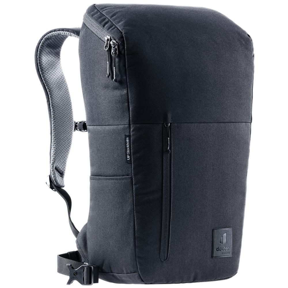 deuter UP Stockholm, Lifestyle-Rucksack, black (schwarz), 22L, mit Flaschenhalter und Tabletfach