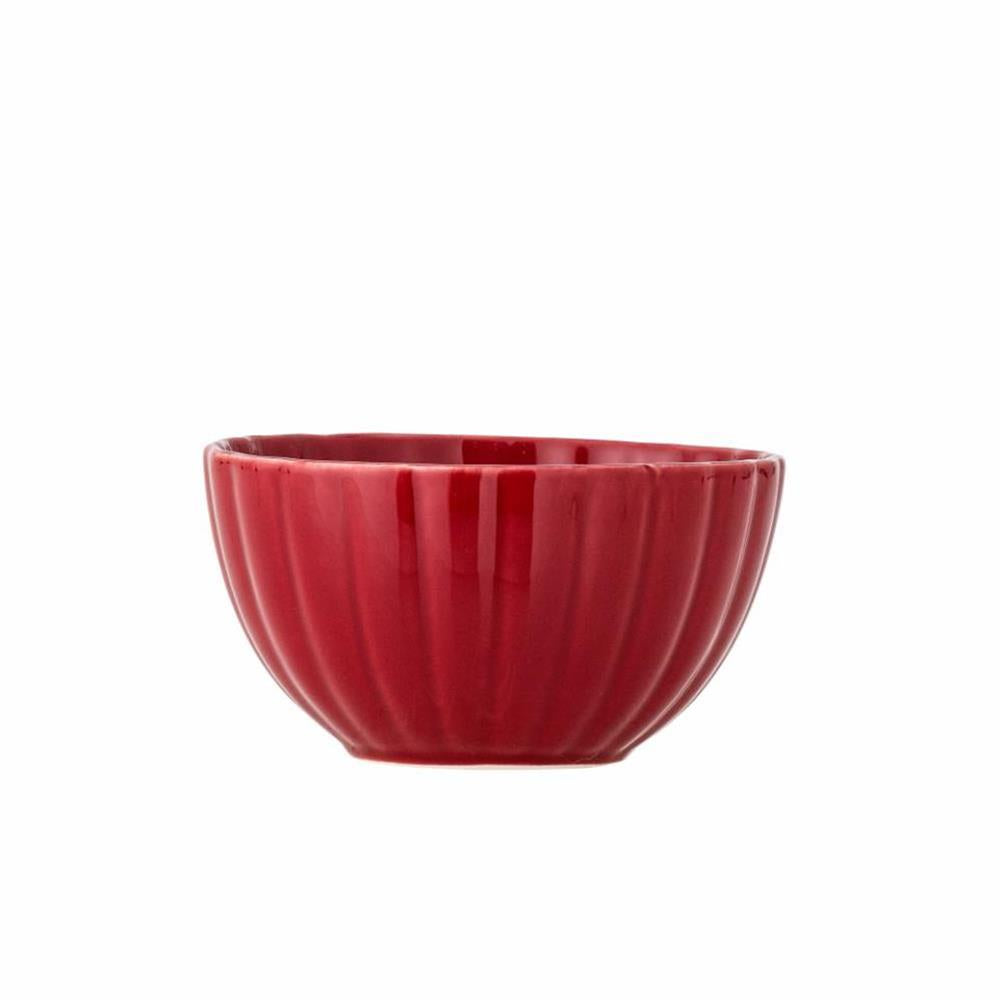 Bloomingville Latina Schale, Rot, Steingut, 400 ml, dänisches Design