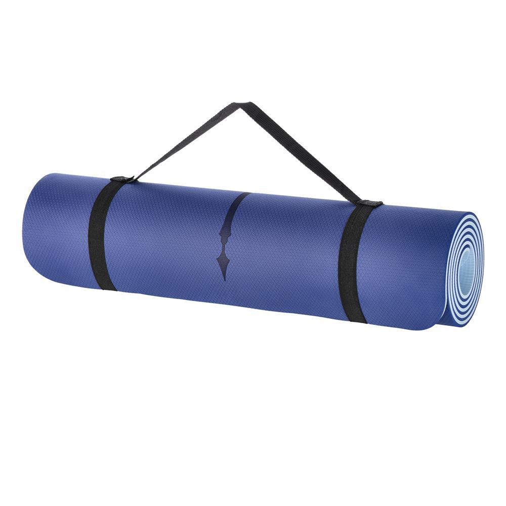 Yogamatte 183 x 61 x 0,8 cm Fitnessmatte Blau Gymnastikmatte rutschfest | HMS YM10