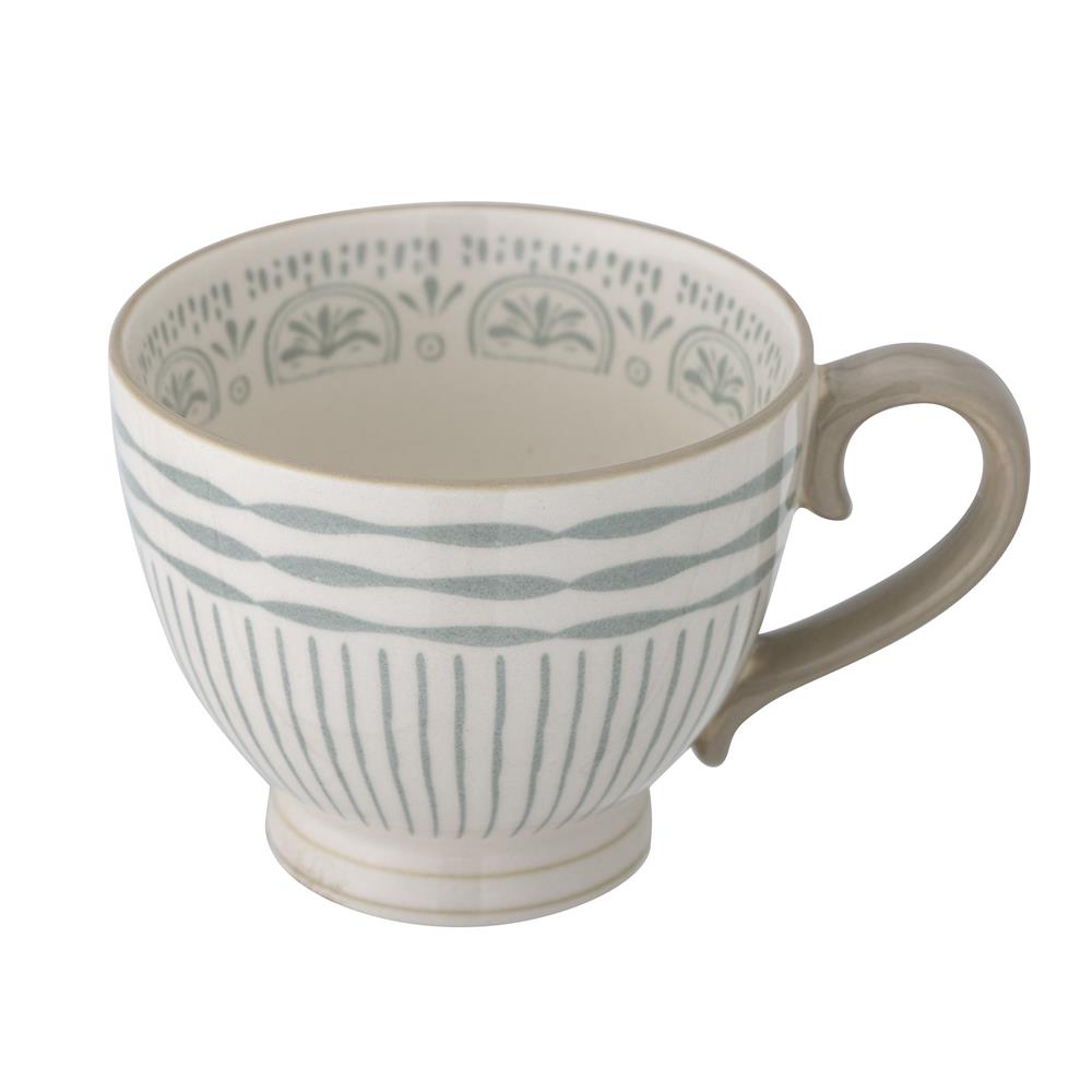 Bloomingville Maple Becher, Blau, 420ml, Steingut, dänisches Design