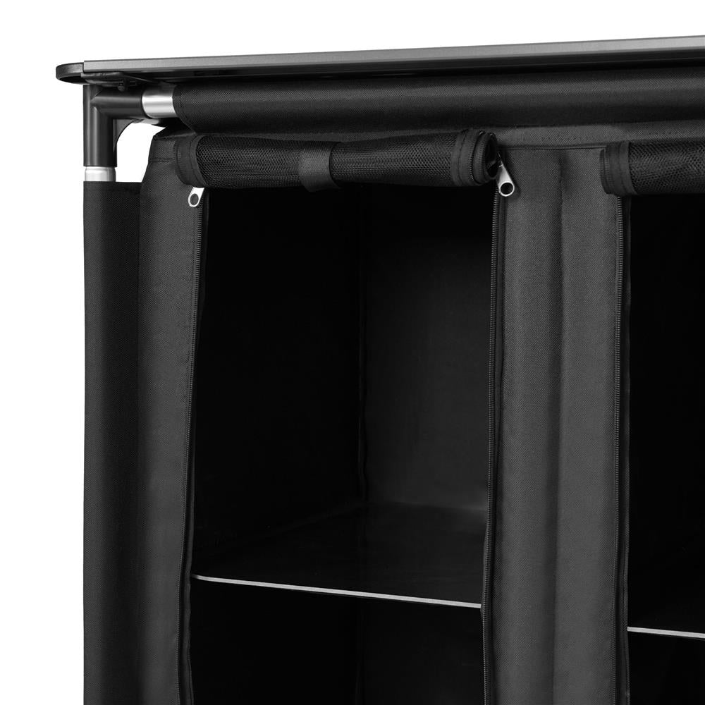 NILS CAMP Campingschrank mit Arbeitsfläche - faltbarer Outdoor Schrank für Camping & Reisen