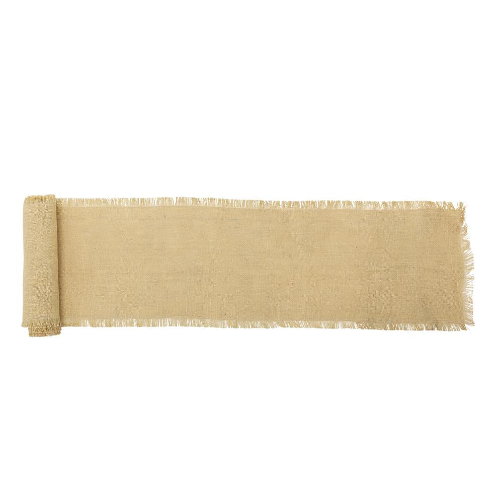 Bloomingville Janavi Tischläufer Gelb Jute 550 cm Weihnachts-Tischdeko