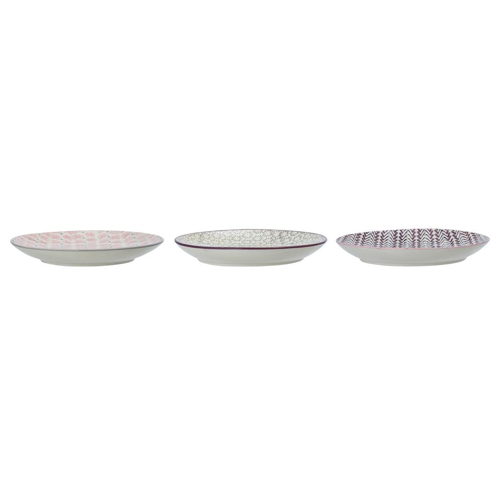 Bloomingville Maya Teller 3er Set 22cm aus Keramik im dänischen Design