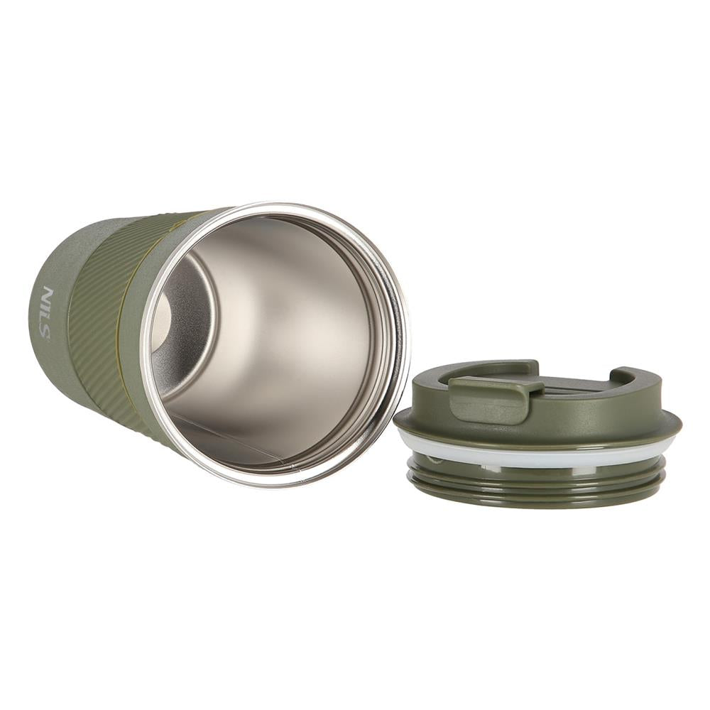 NILS Thermobecher 510 ml Edelstahl grün auslaufsicher Coffee-to-go-Becher für Camping Reisen Alltag