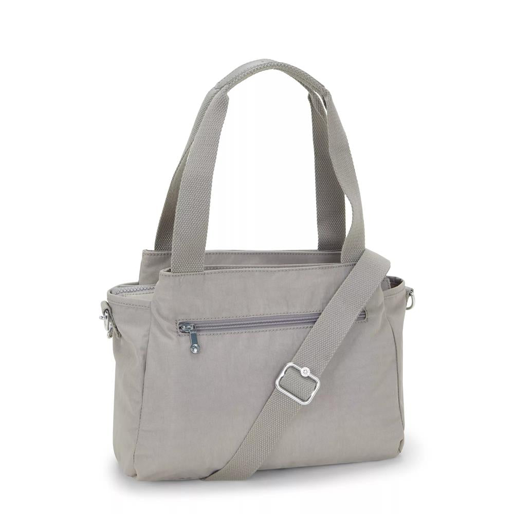 Kipling ELYSIA, mittelgroße Schultertasche, Grey Gris (grau), Umhängetasche mit vielen Fächern