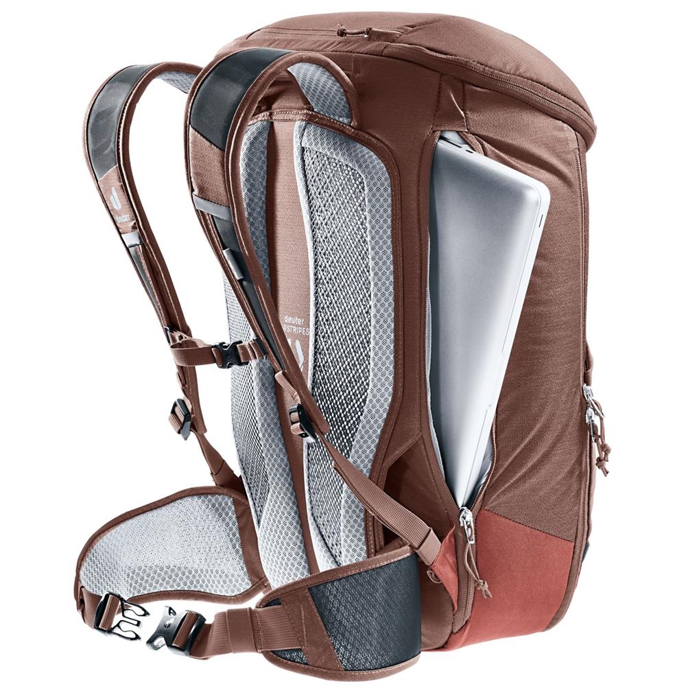deuter Rotsoord 25+5, Fahrradrucksack, raisin-caspia (braun), 30L, mit Laptopfach
