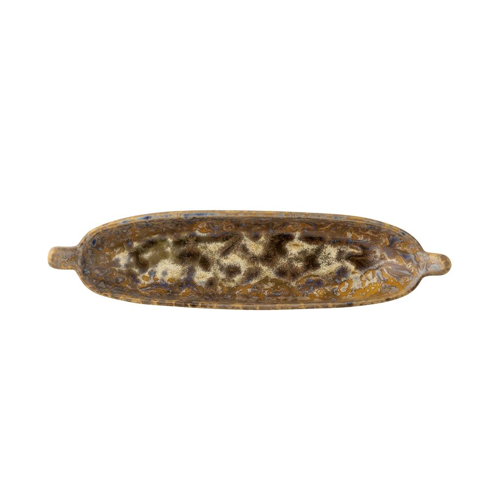 Bloomingville Milani Servierplatte Braun Steingut 23,5 cm klein