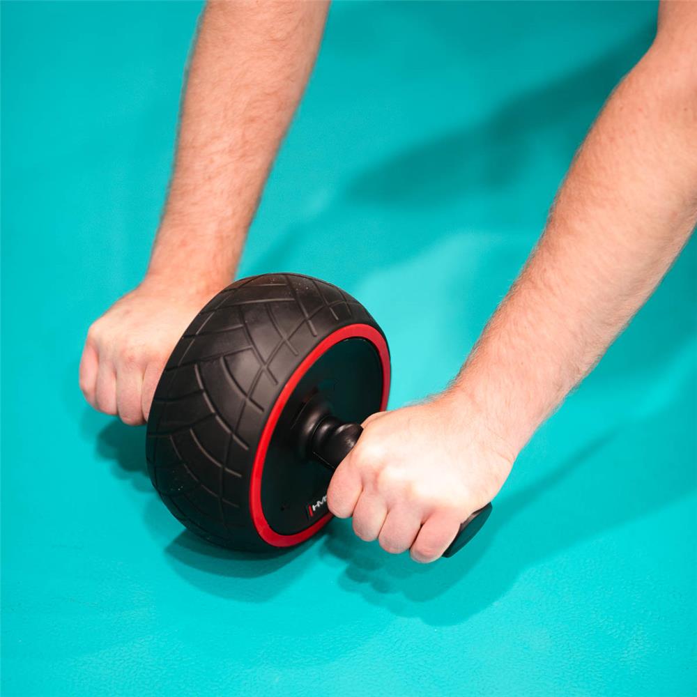 Bauchroller mit Rückholfeder und Unterlegmatte für Bauchtraining | HMS WA14
