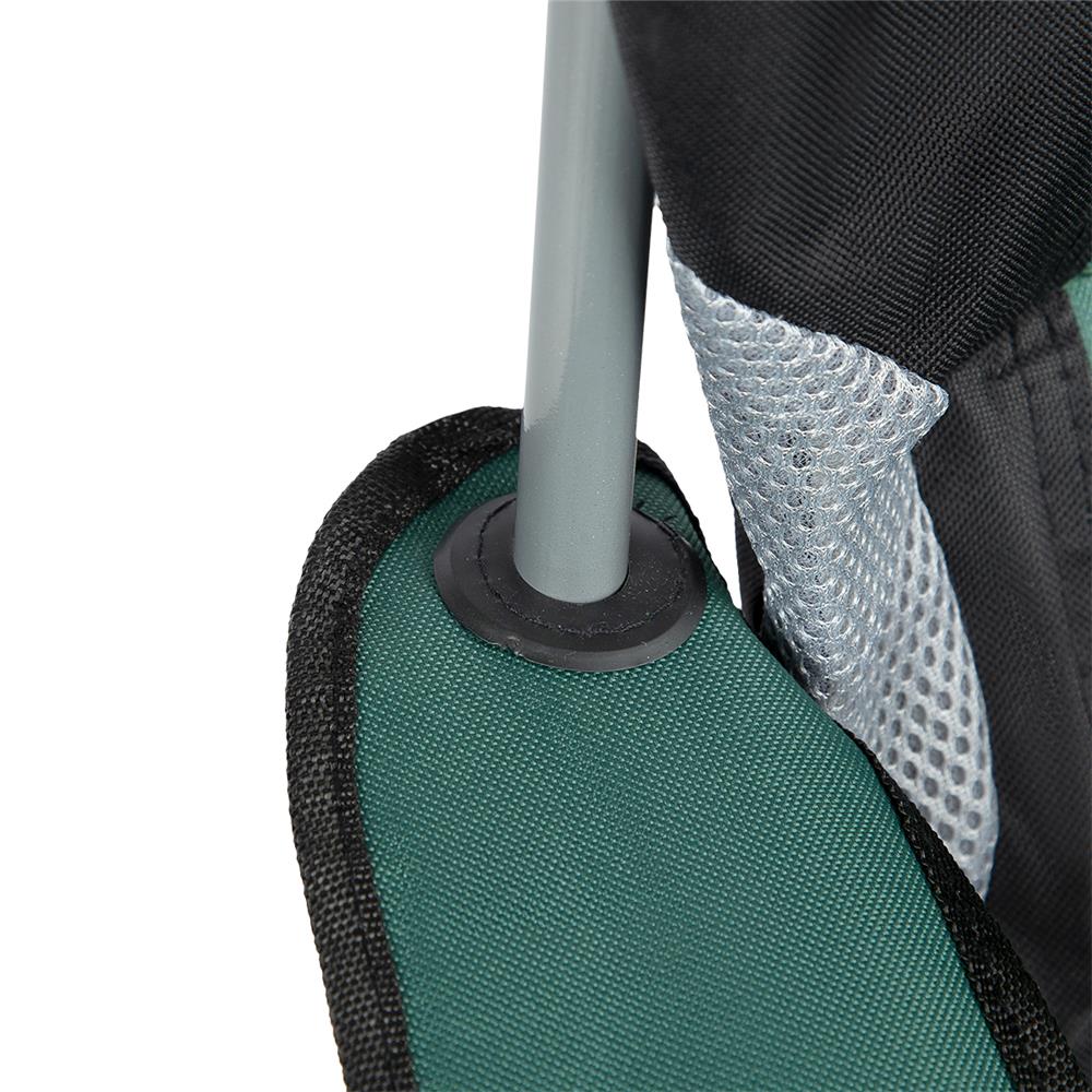 NILS CAMP Campingstuhl Grün - großer gepolsterter Klappstuhl mit Armlehnen für Camping & Garten