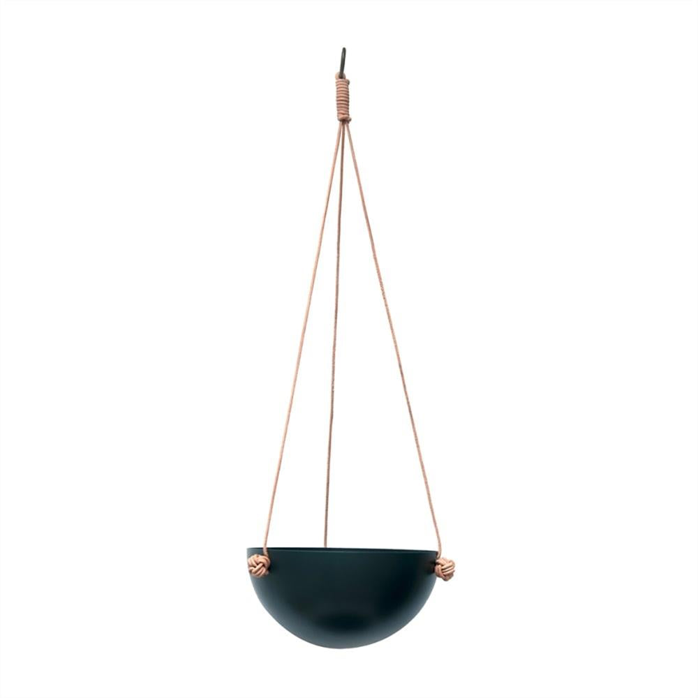 OYOY Pif Paf Puf Hängeschale Dunkelgrau 1 Schale 20 cm Blumenampel Hängende Aufbewahrung Dekoration