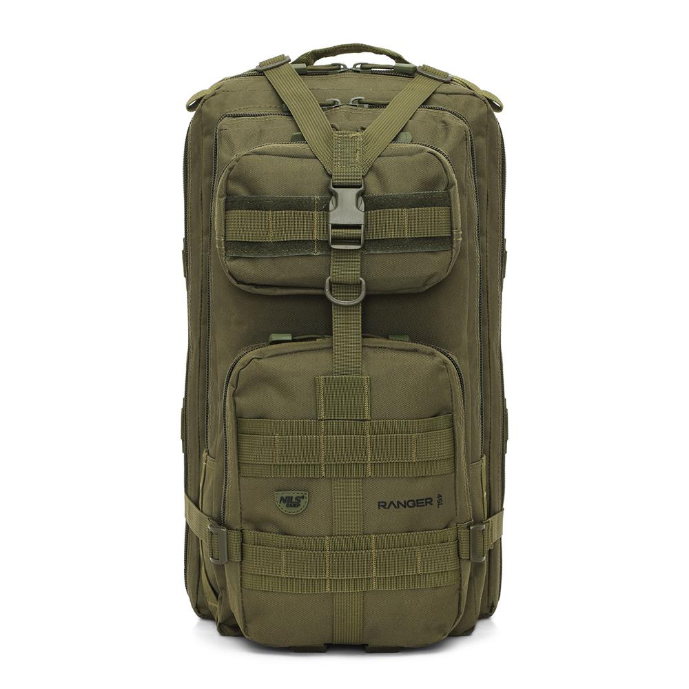 NILS CAMP Militärrucksack Ranger 45L Grün - Outdoor Trekking Rucksack Camping Survival